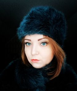 Close-up portrait of beautiful young woman