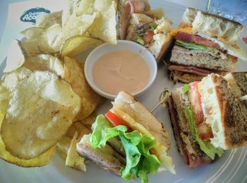 Close-up of served food