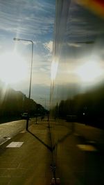 Sun shining through clouds