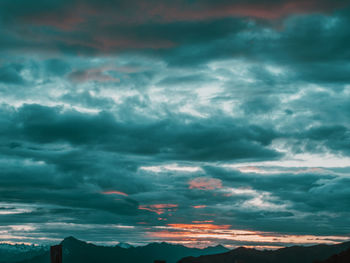 Low angle view of storm clouds in sky