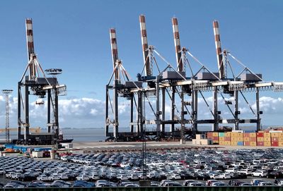 Cranes at commercial dock