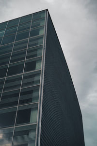 Low angle view of modern building against sky