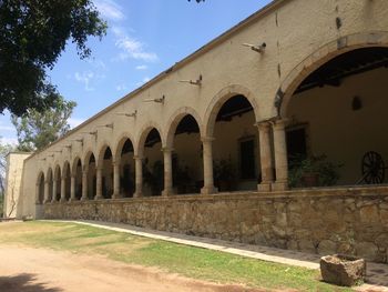 Low angle view of historic building