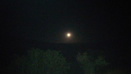 Low angle view of moon against sky at night