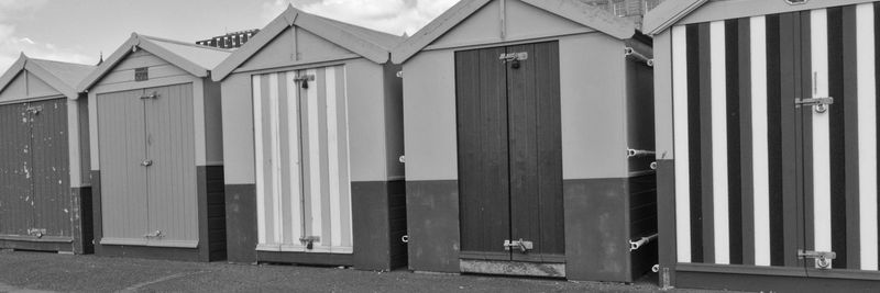 Entrance of building in city