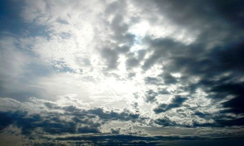 Low angle view of cloudy sky
