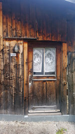 Open door of old building