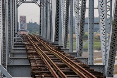 Railroad tracks in city