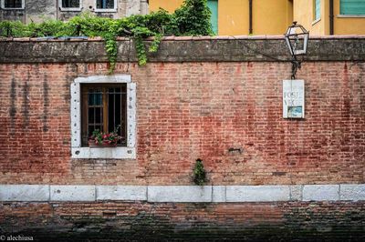 Brick wall with windows