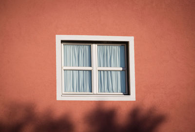 Closed window of house