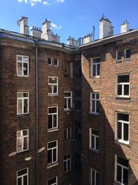 Low angle view of buildings against sky