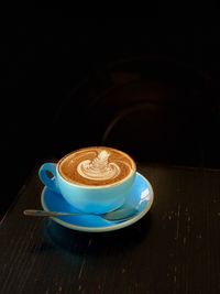 Coffee cup on table