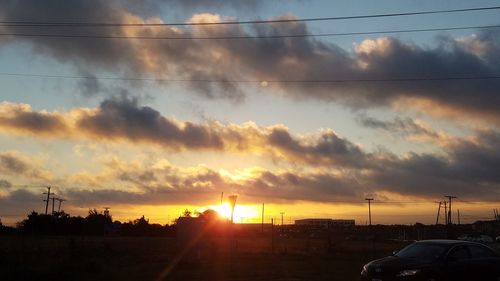 Scenic view of cloudy sky during sunset