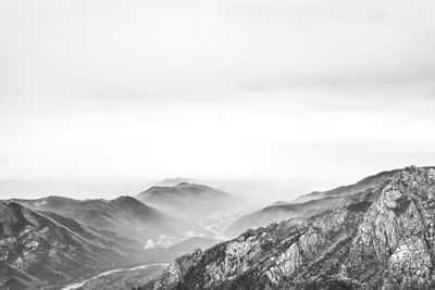 View of mountain range against the sky