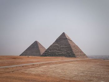 View to the pyramids