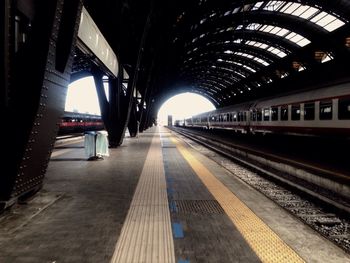 Railroad station platform