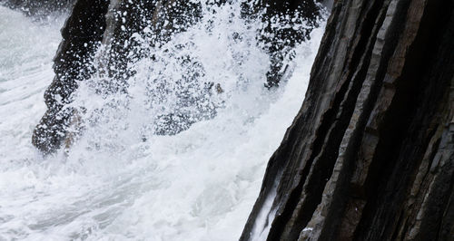 Close-up of wave in water