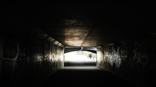 Corridor in tunnel