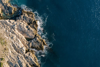 High angle view of sea