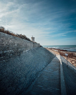 Scenic view of sea against sky during winter