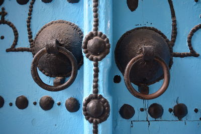 Full frame shot of rusty metal door