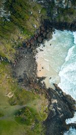 High angle view of sea