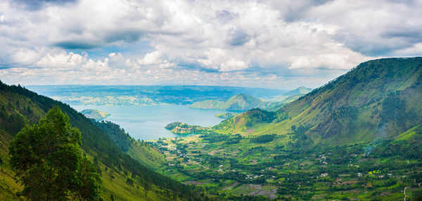 Panoramic view of landscape against sky