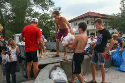 Group of people standing outdoors