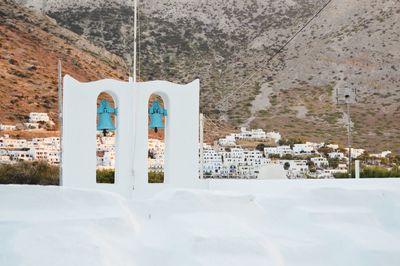 Exterior of building in city during winter