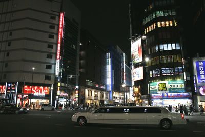 Cars moving on road at night