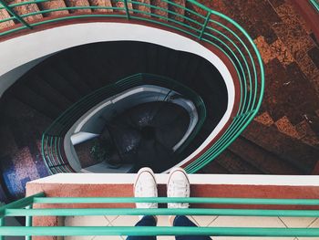 Low section of person standing on steps