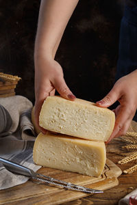 Midsection of woman preparing food