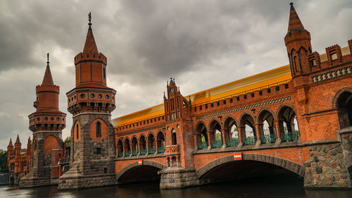 View of buildings against cloudy sky