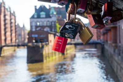 Hamburg speicherstadt - close up padlocks 