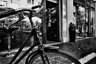 Low section of man cycling on street