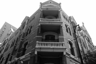 Low angle view of building against clear sky