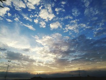 Low angle view of cloudy sky