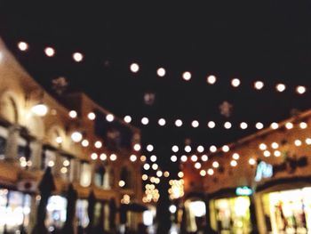 Defocused lights at night