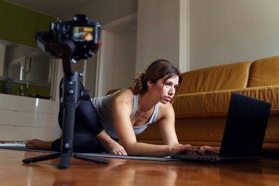 Young woman using mobile phone