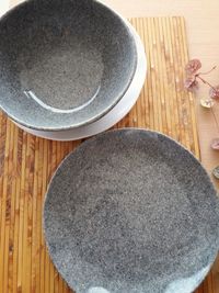 High angle view of food on table