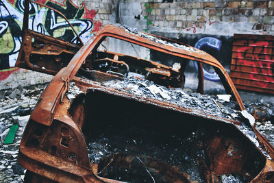 Abandoned vintage car