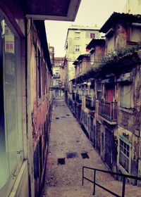 Narrow alley in city