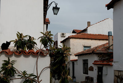 Low angle view of buildings against sky