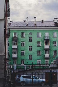 Low angle view of building against sky