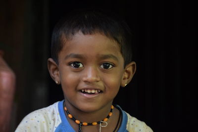 Portrait of boy smiling