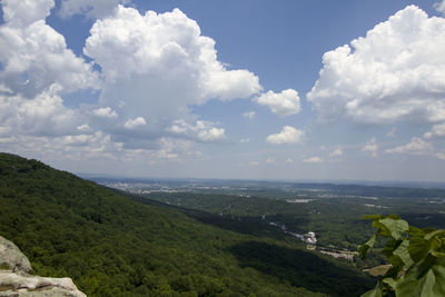 Scenic view of landscape against cloudy sky