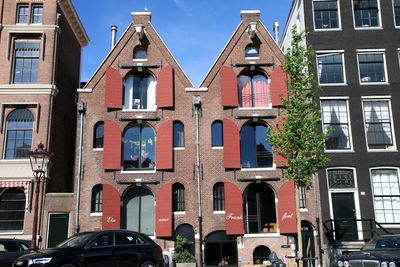 Low angle view of buildings against sky