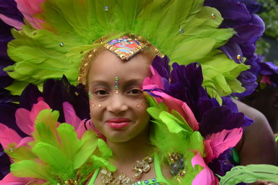 Close-up portrait of young woman