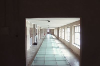 Empty corridor of building