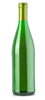 Close-up of empty glass bottle against white background